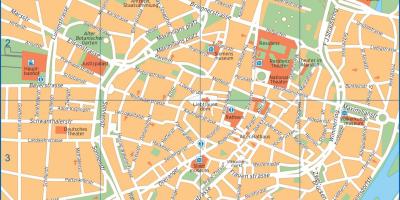 Mapa de calle de munich, alemania