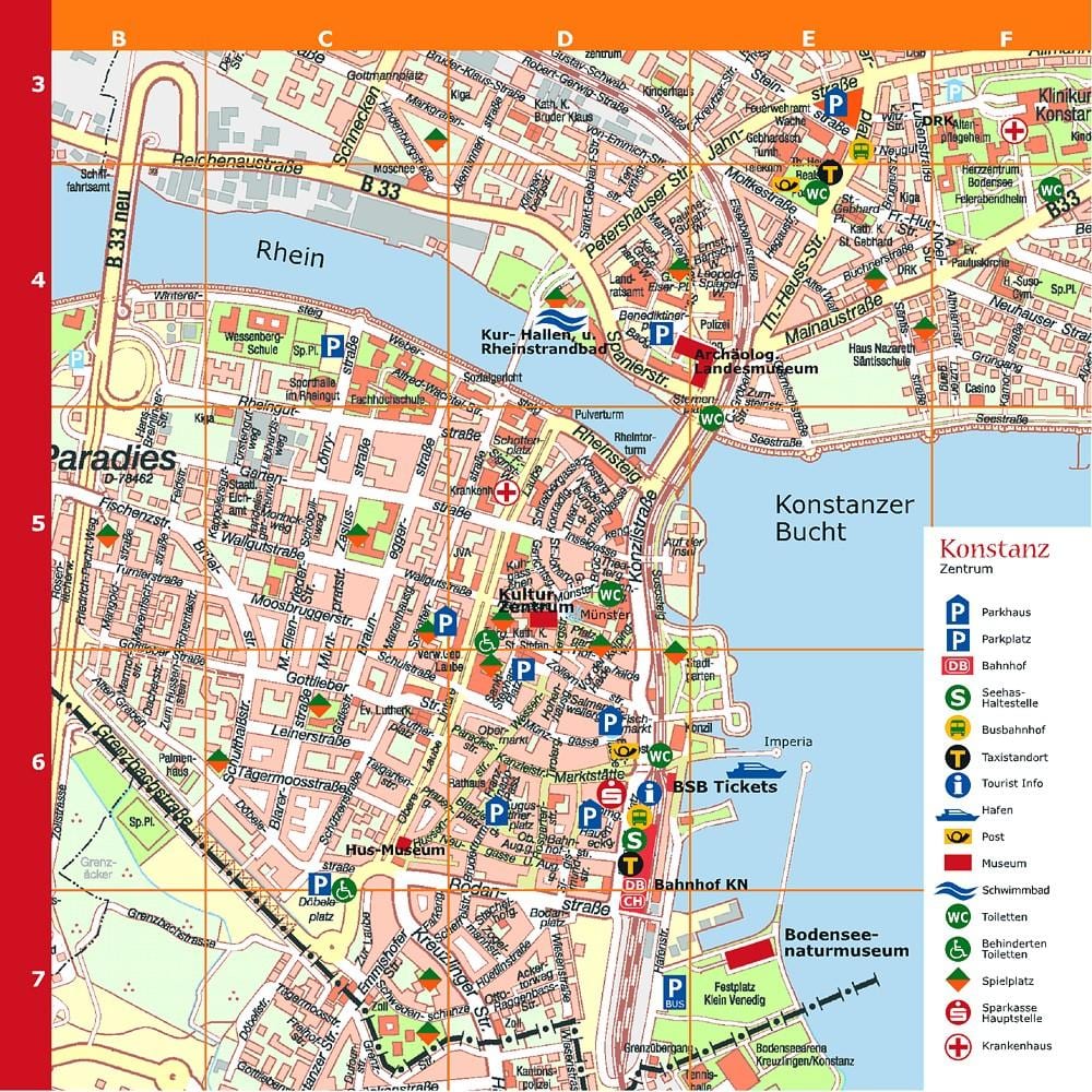mapa turístico de munich, alemania