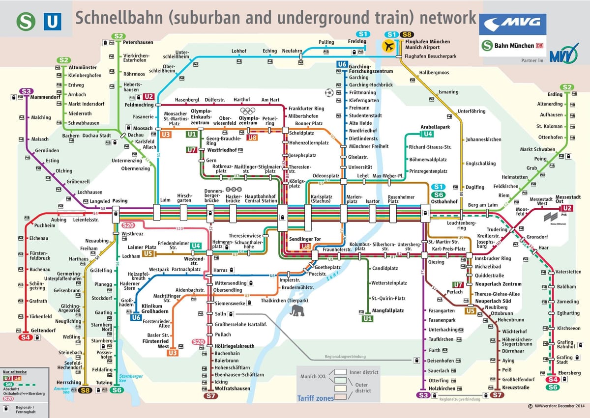 munich s mapa de trenes