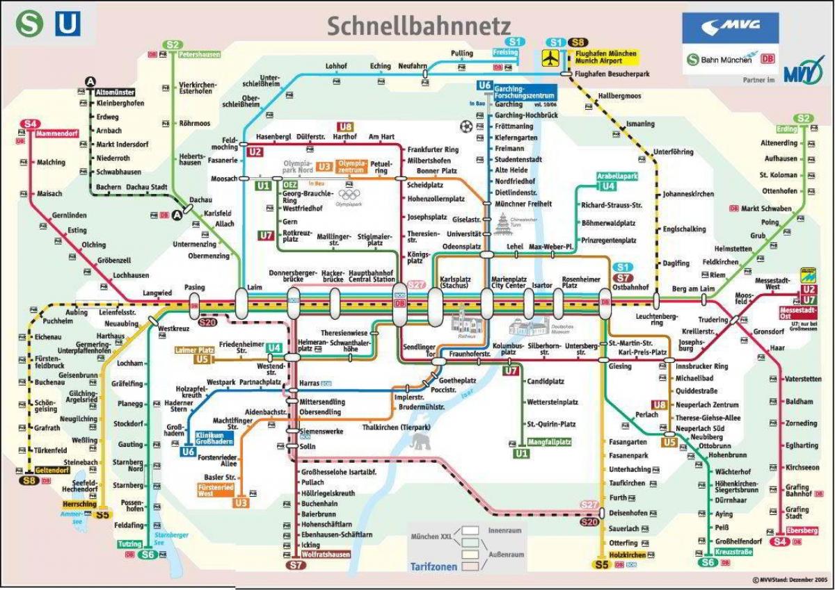 mapa del metro munchen