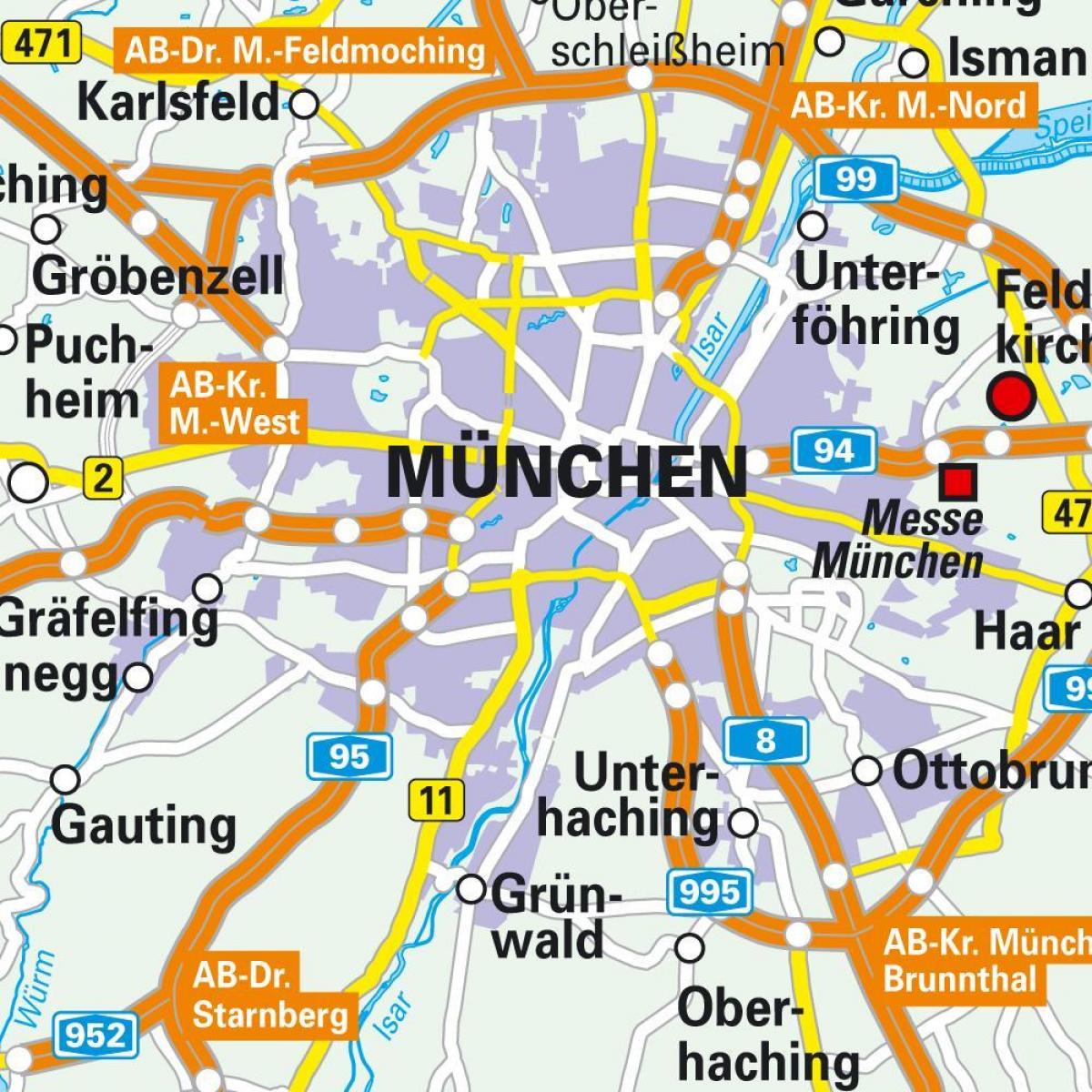 mapa del centro de munich