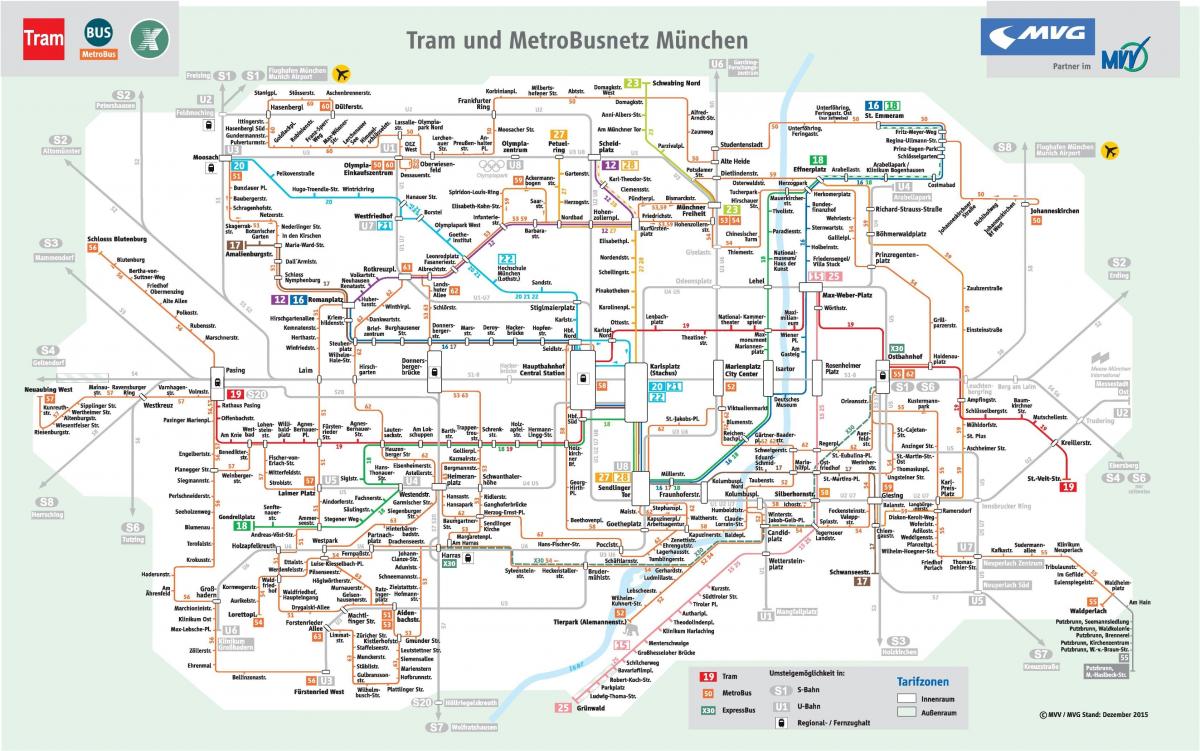 Mapa de munich autobús