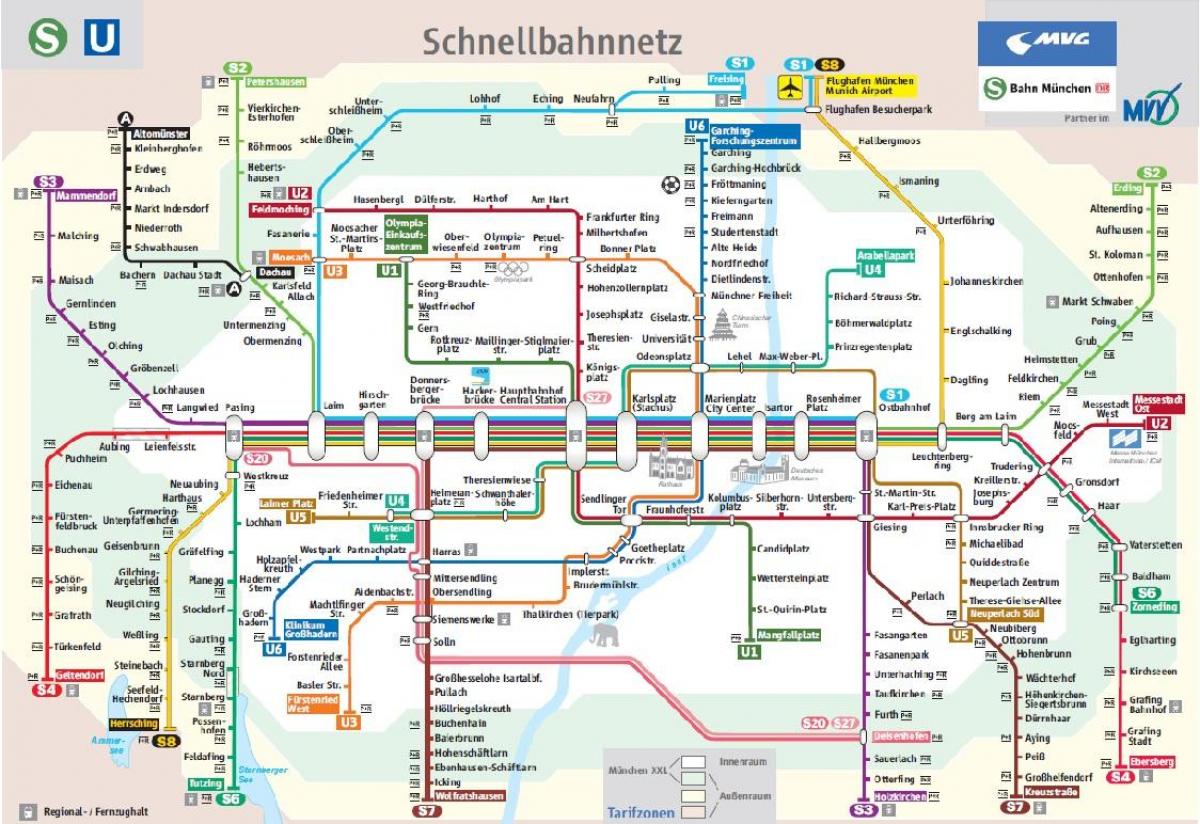 munich s1 mapa de trenes