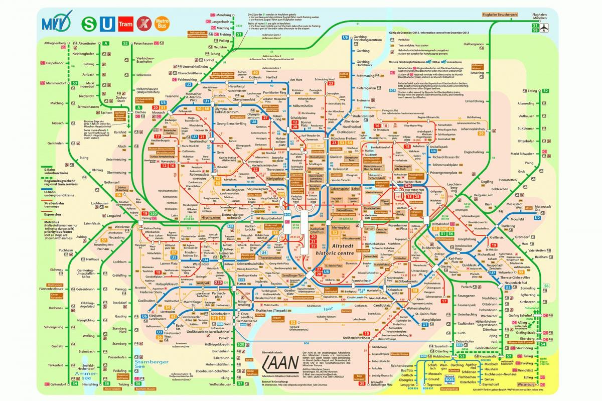 munich transporte público mapa