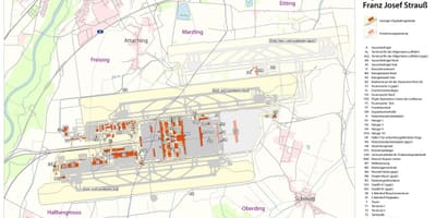 Munich airport terminal mapa