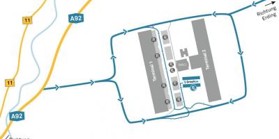 Aeropuerto de Munich, alquiler de coches mapa