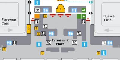 Mapa de munich de llegadas del aeropuerto