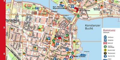 Mapa turístico de munich, alemania