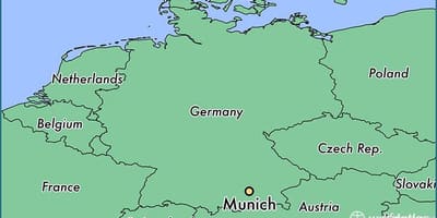 Munich alemania en un mapa