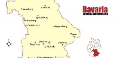 Mapa de alemania mostrando munich