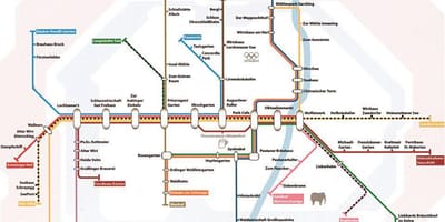 Mapa de jardín de la cerveza de múnich