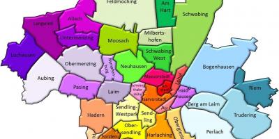 Munich distritos mapa