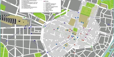 Mapa turístico de munich lugares de interés